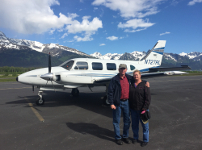 With Linda in Seward, Alaska, June, 2017